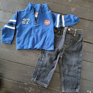 Street Style Baby Boy Outfit Pants Sweatshirt 18 M